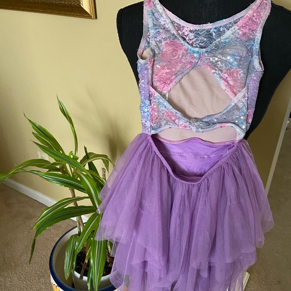 Purple, pink, and light blue dress - Picture 2 of 3